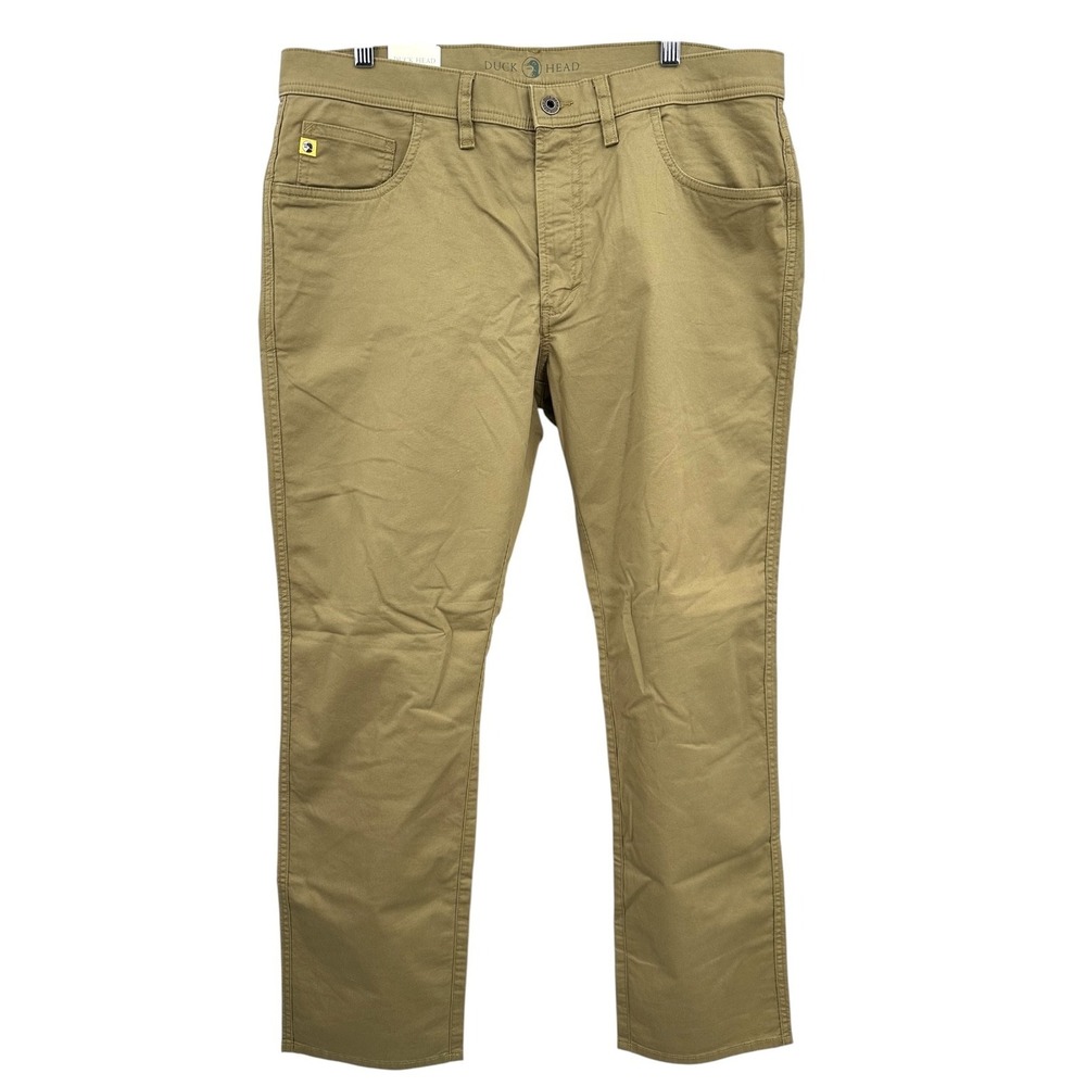 Duck Head Shoreline Chino Pants Straight Leg Bronzed Olive Khaki Men's 36x30 NWT